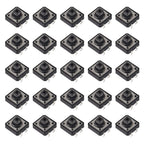 25pcs 12x12x7.3mm Momentary Tact Tactile Push Button Switch Touch Switch Micro Switch 4 Pins SMD PCB with Cap for Arduino