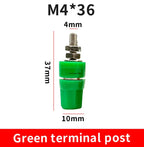 1PCS/5PCS M4X36 Pure Copper Terminal 4mm Banana Jack Socket 20A Binding Post Banana Plug Connector
