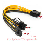 Multi Models 8Pin Adapter Splitter Power Cable 6Pin Cable 8Pin Cable SATA Cable Molex 4Pin for PCI Express GPU Video Converter