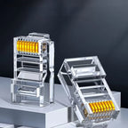 20/50/100PCS RJ45 Ethernet Connector Cables Module Plug Network RJ-45 Lan Crystal Heads Cat5 Cat5e Gold Plated Network Cable