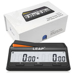 LEAP PQ9917 Chess Clock Digital Chess Timer for Board Game and Chess Timer with Bonus & Delay Count Down up Alarm Black/Orange