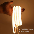 Dimmable COB LED Neon Strip Light 220V Dimmer Switch Power Kit High Density 288 LEDs Linear Lighting IP68 Waterproof Flex Ribbon