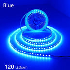 12V 24V LED Strip 2835 120LEDs/m Home Lamp Strip Pink Red Ice Blue Green Golden Yellow Orange Flexible Waterproof Soft Lamp Bar