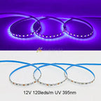 DC12V 5M/Lot 3528 2835 UV LED Strip 60led/m 120led/m 300/600 Leds Ultraviolet 395-405nm Purple Flexible Tape Light