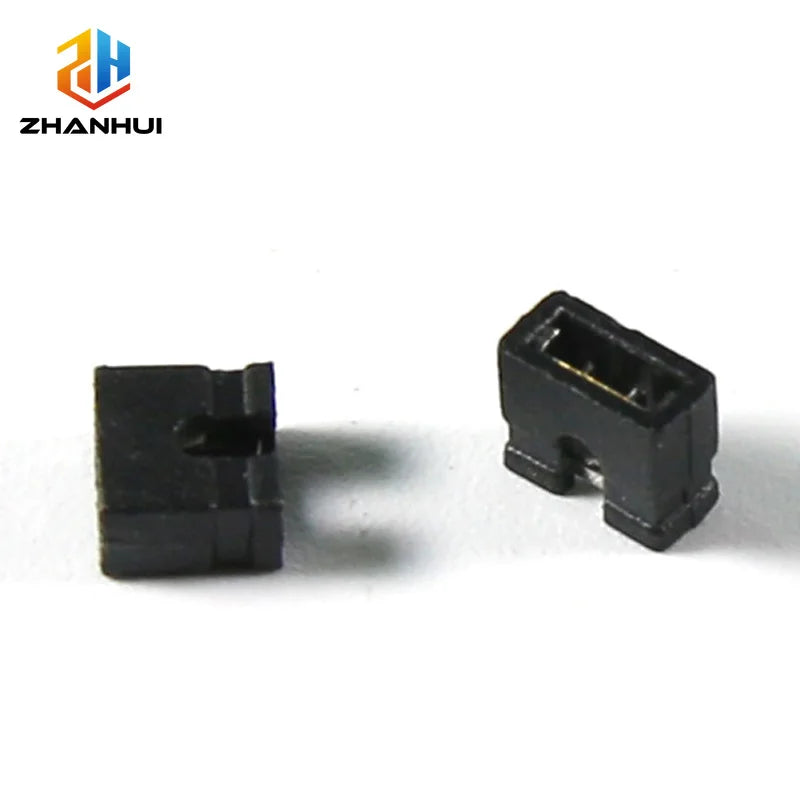 50Pcs 2.0mm Pitch Jumper Caps Black Open Top Pin Header Connection Blocks Shorting Blocks