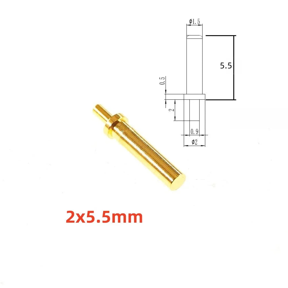 50 PCS Pogo Pin Female Contact Pad Through Holes PCB Male Header Flange Target Connector to Mate Spring Load PogoPin