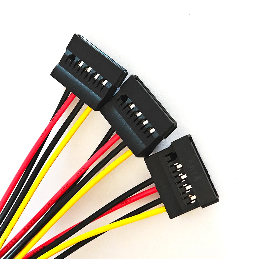5pcs IDE Molex 4Pin Male to SATA Female Splitter Cable 1 to 3 1 to 2 1 to 1 Extend Convert Wire PC Computer Hard Disk Power Cord