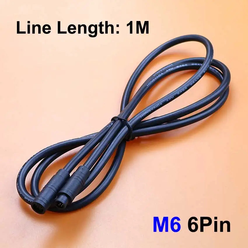 1pcs M6 M8 2 3 4 5 6 Pin Electric Bicycle Butt Joint Plug For Ebike Display Cable Male to Female Waterproof Aviation Connector