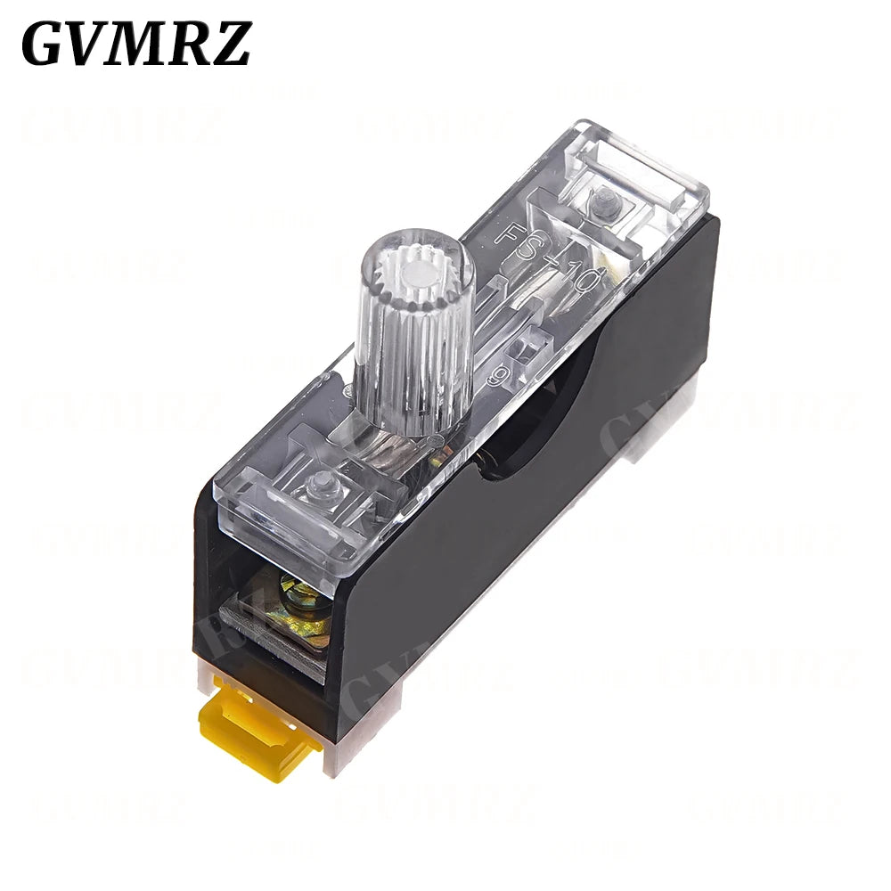 6X30mm 220V Glass Fuse Holder FS-101 FS102 FS103 Din Rail Mount Single Pole 6*30 Fuse Casing