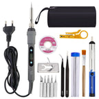 80W Digital Display Soldering Iron Set With Adjustable Temperature Tin Wire Multimeter Repair Tool With Soldering Iron Head