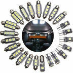 23Pcs T10 5050 Car LED Light Bulb Interior Dome Trunk License Plate Lamps Kit White for Bmw E53 E60 E90 LED Lamp