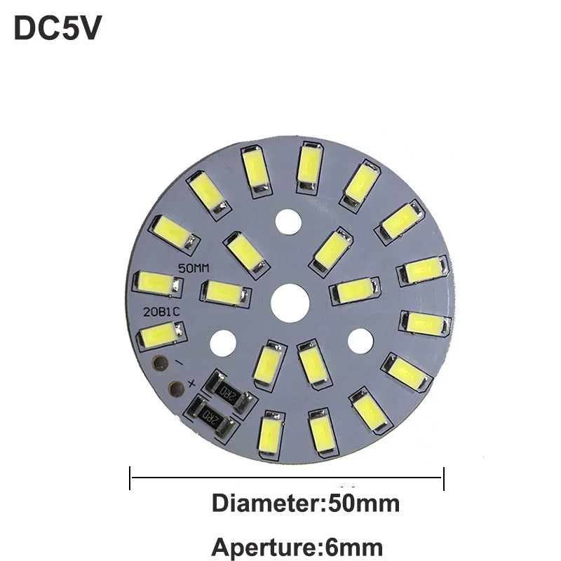1Pcs USB Plug DC5V LED Light Source SMD5730 LED Light Beads Ring Chip with Black 1.5M Switch Cable 5W 10W 12W White /Warm Light.