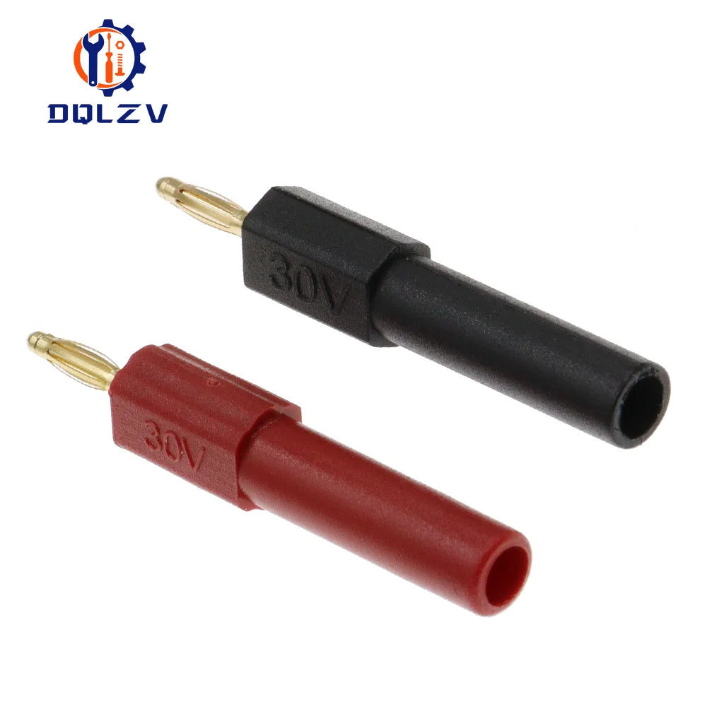 Gold Plated 2MM Small Male Banana Plug To 4MM Female Jack Connector Adapter