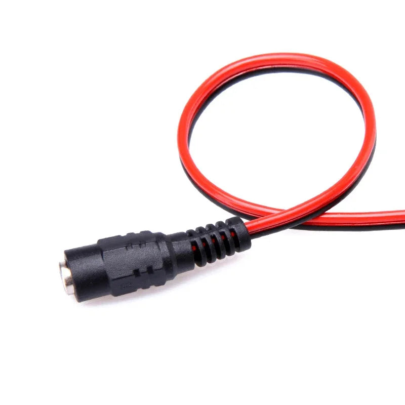 1 5 10piece Male Female DC Power Connector 5V 12V 5.5x2.1mm Wire Cable Plug Adapter for TV Camera 5050 2835 LED Strip Tape Light