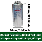 CBB65 450V AC Motor Capacitor Air Conditioner Compressor Start Capacitor 60uF+5uF 25+5uf 30+2uf 35+5uf 40+5uf