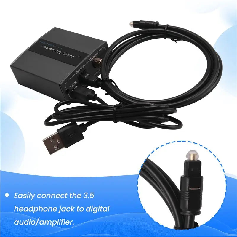 A13E-Analog To Digital Audio Converter RCA To Optical With Optical Cable Audio Digital Toslink And Coaxial Audio Adapter