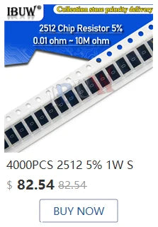 200PCS 660PCS 720PCS 4000PCS 0402 0603 0805 1206 1210 2512 SMD Resistor Kit igmopnrq Assorted Kit 10K 100K 1K 1R 100R 220R 1% 5%