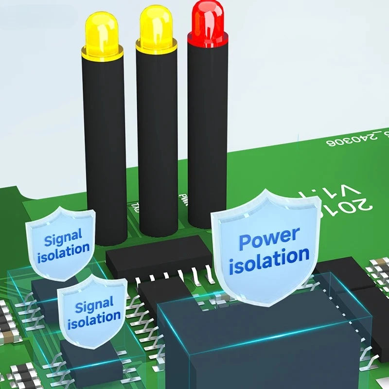 RS485 Hubs Photoelectric Isolation Industrial CDEBYTE ESD Protection Power and Signal Isolation DC 8-28V