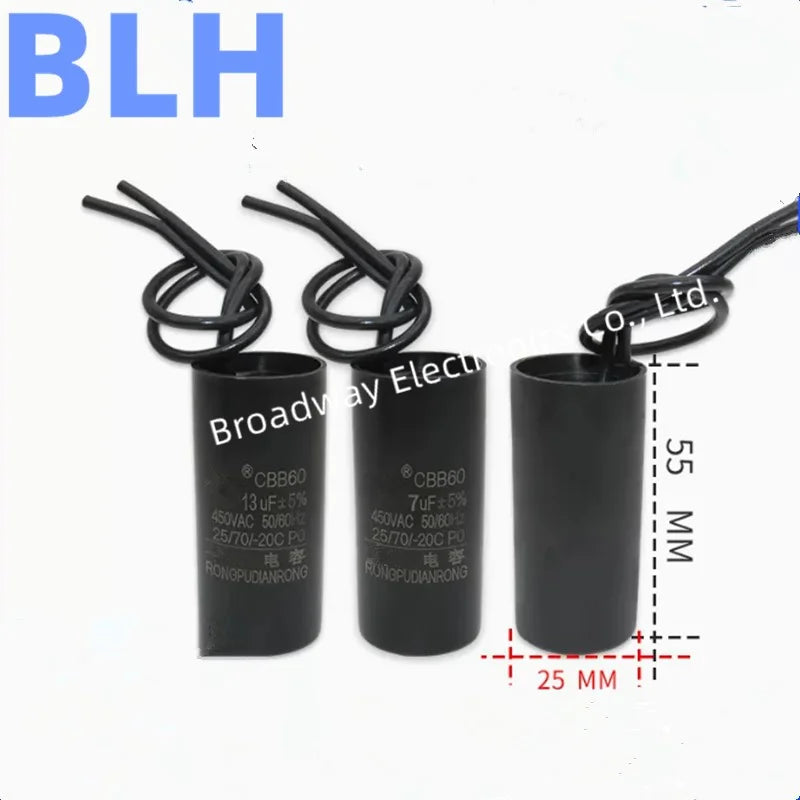 CBB60 Circulating Pump Heating Pump Washing Machine Water Pump Capacitance 450V 450VAC 7UF 8UF 9UF 11UF 13UF