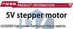 1LOTS  c-48-5V 4 phase Stepper Motor+ Driver Board ULN2003 for Arduino 1x Stepper motor + 1 x ULN2003 Driver board