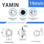5pcs 12/16/19/22/25/30mm Ultra Short Electric Waterproof Power Reset Momentary Pressure Mini Push Button Switch Silver Black