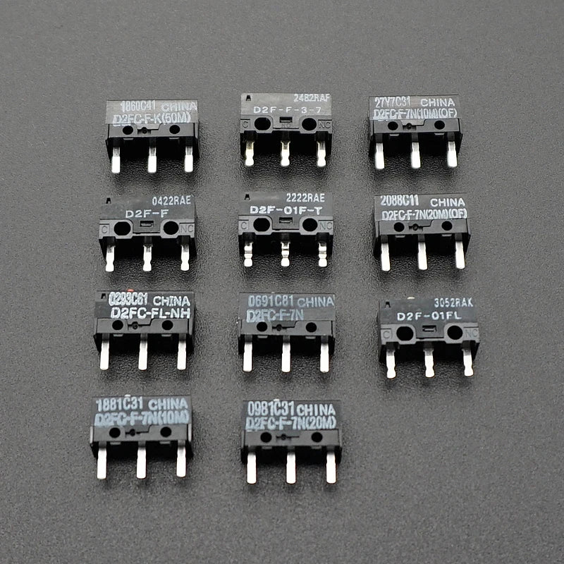 2pcs Original Mouse Micro Switch D2FC-F-7N 10M 20M OF For OMRON 60MN D2FC-F-K 50m D2FC-FL-NH D2F-F D2F-01FL D2F-01F-T D2F-F-3-7