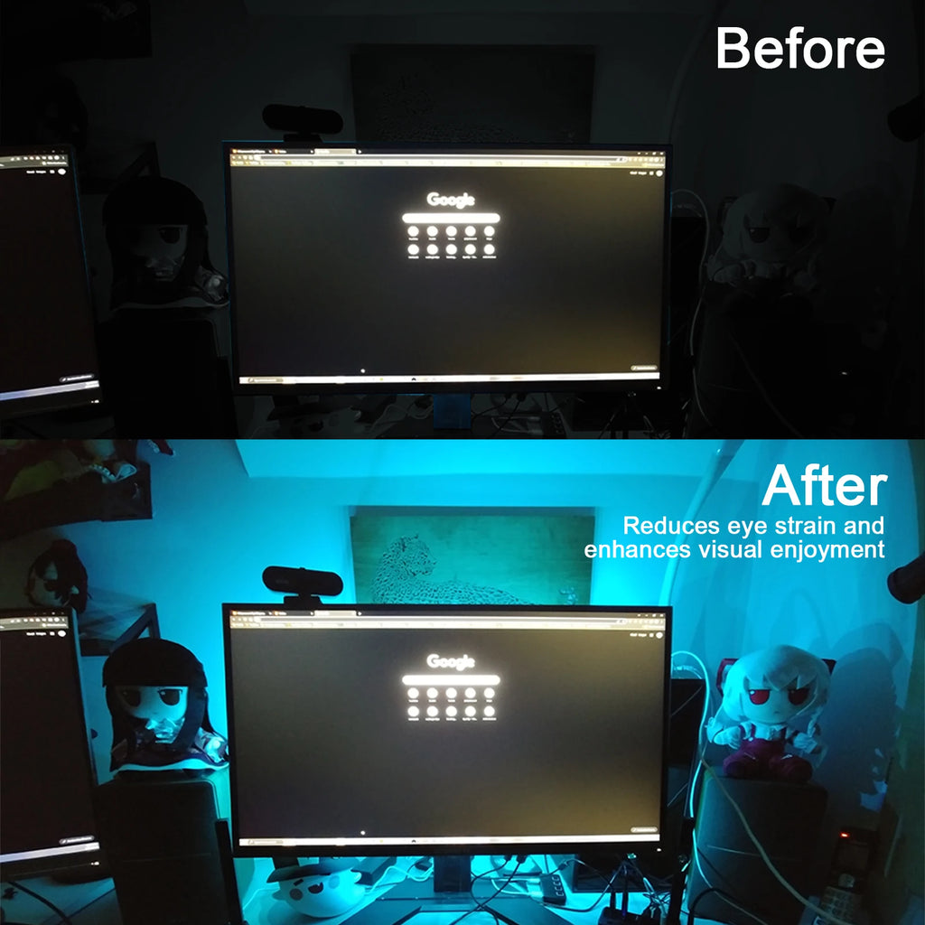 Smart 2IN1 USB LED Strip Lights RGB 5050 Remote Control Kit Flexible Ribbon LED Diode Tape Self-adhesive for TV Backlight