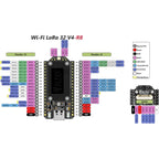 2PCS Heltec WiFi LoRa 32 V4-R8 Dev-Board -S3R8 SX1262 LoRa Node 0.96inch OLED WiFi BLE for Meshtastic and LoRaWAN