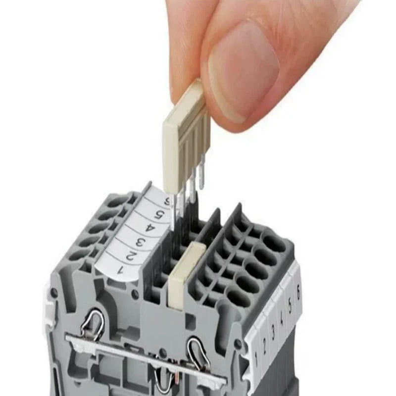 Ready Stock WAGO 2001‑402/403-410 2‑Way Comb Jumper Bar 17.5A 800V Light Grey For 2001‑Series 4.2mm Spring Terminal Block