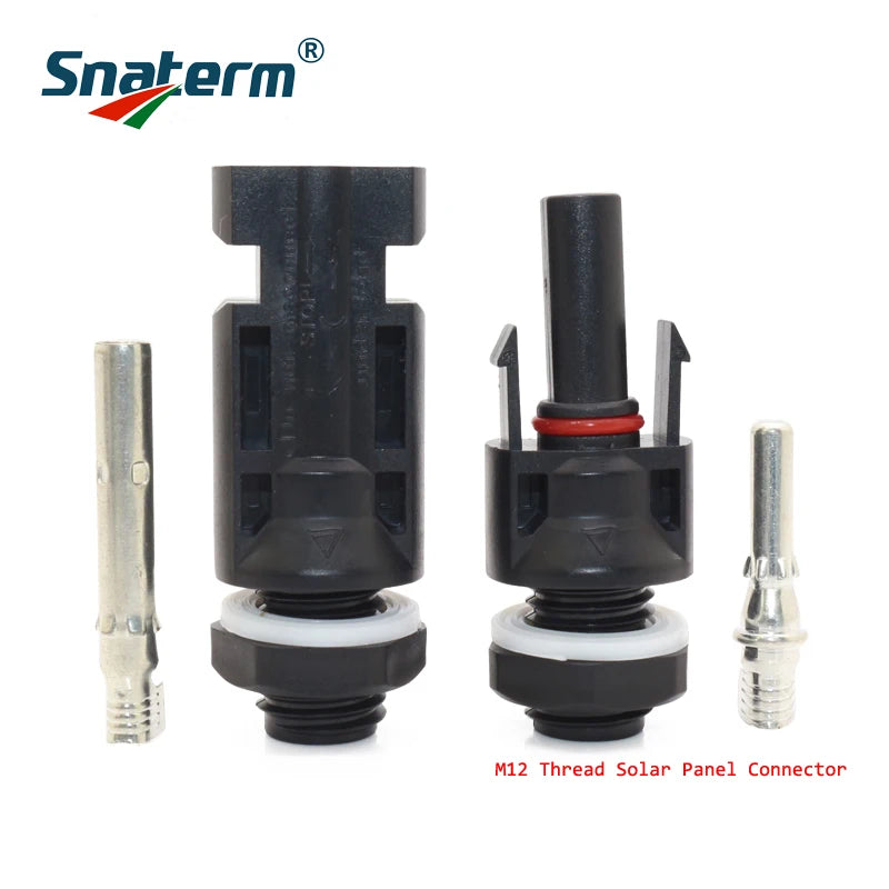 5 Pair M12 thread solar inverter connector pv panel coupler connector LJ0124 High quality IP67 solar connector