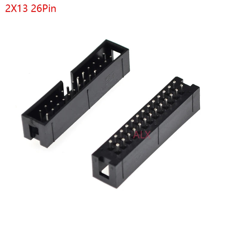 5/10pcs Dip 6/10/20/26/34/40 Pin 2.54mm Pitch Male Socket Straight Idc Box Headers Pcb Connector Double Row 10p/20p/40p/50p Dc3