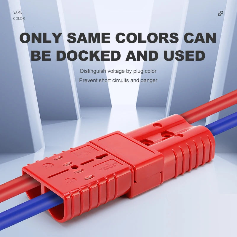 1pcs 50A 600V Battery Power Connector High Current Forklift Electrical Wire Connector Quick Plug Car Battery Charging Connector