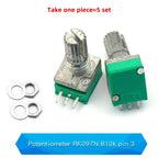 5PCS RK097NS G Single Double Potentiometer B5K/10K/20K/50K/100K Power Discharge Bit Speaker Audio