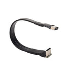 USB 2.0 Type C Ribbon Flat Cable Shielded Extension FPC Cable USB 2.0 USB-C 90 Degree Up/Down Angled Connectors 5CM-3M For TV PC