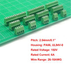 5/10pcs KF128 2.54mm 0.1" Pitch Mini PCB Screw Terminal Block Connector for Wires 2/3/4/5/6/7/8/9/10/12/16P Terminal
