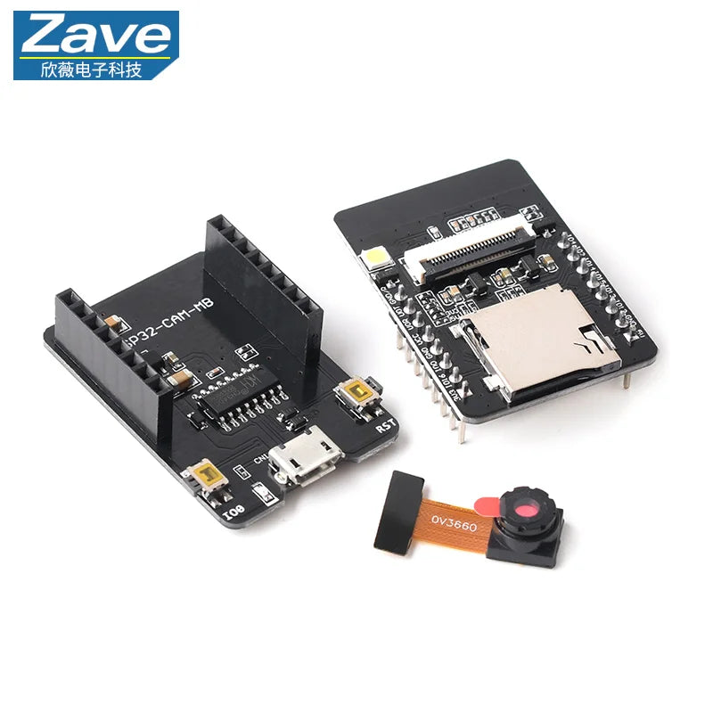 New Version ESP32-CAM Development Board with Wi-Fi + Bluetooth Module and OV3660 High-Definition Camera Module