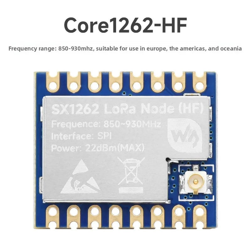 Core1262 LoRa Module SX1262 Long Range Communication Anti-Interference Sub-GHz LF HF Transceiver