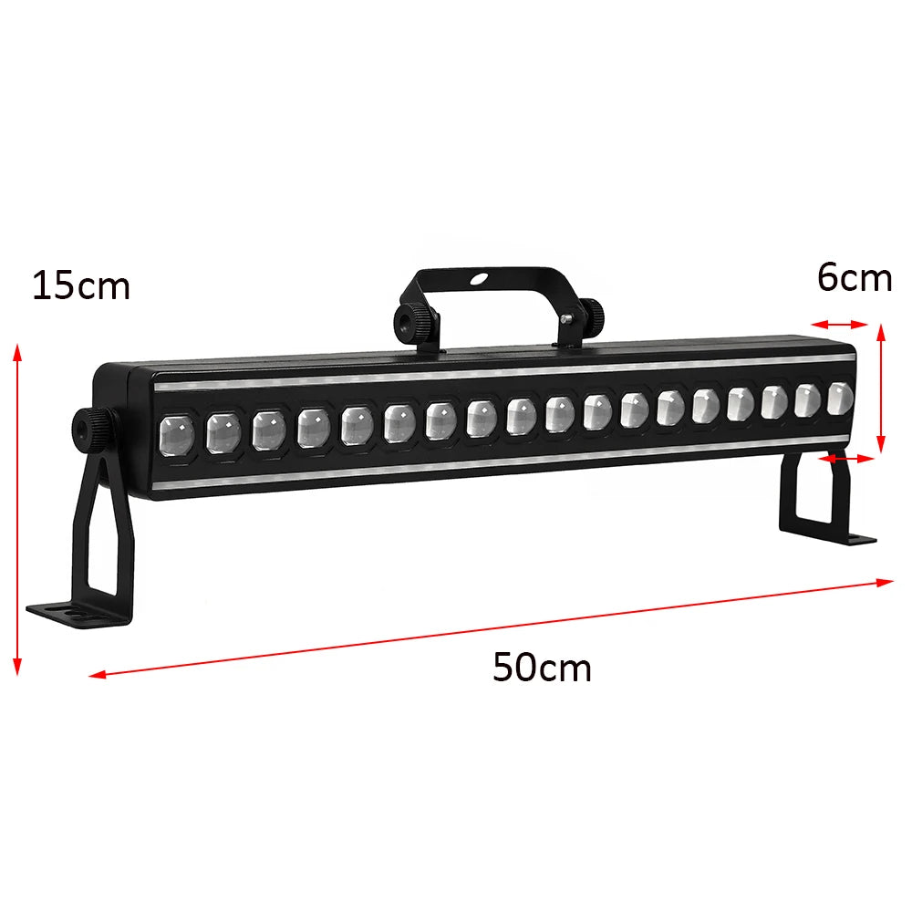 18x3w LED Light Bar With Aux Lighting 18x3w RGB Full Color Club Lights Nightclub Effect Lighting