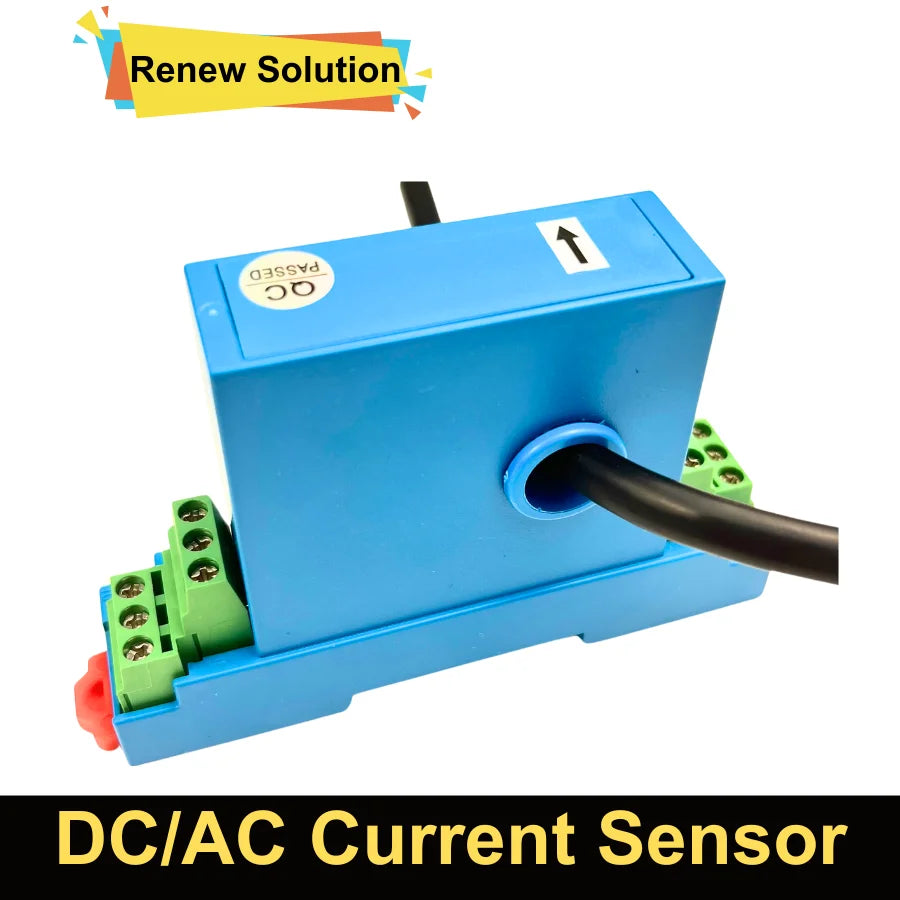 Hall Current Sensor AC 5A 10A 20A 50A 200A Transmitter 4-20mA 0-10V RS485 Output Ampere Transducer Current Transformer