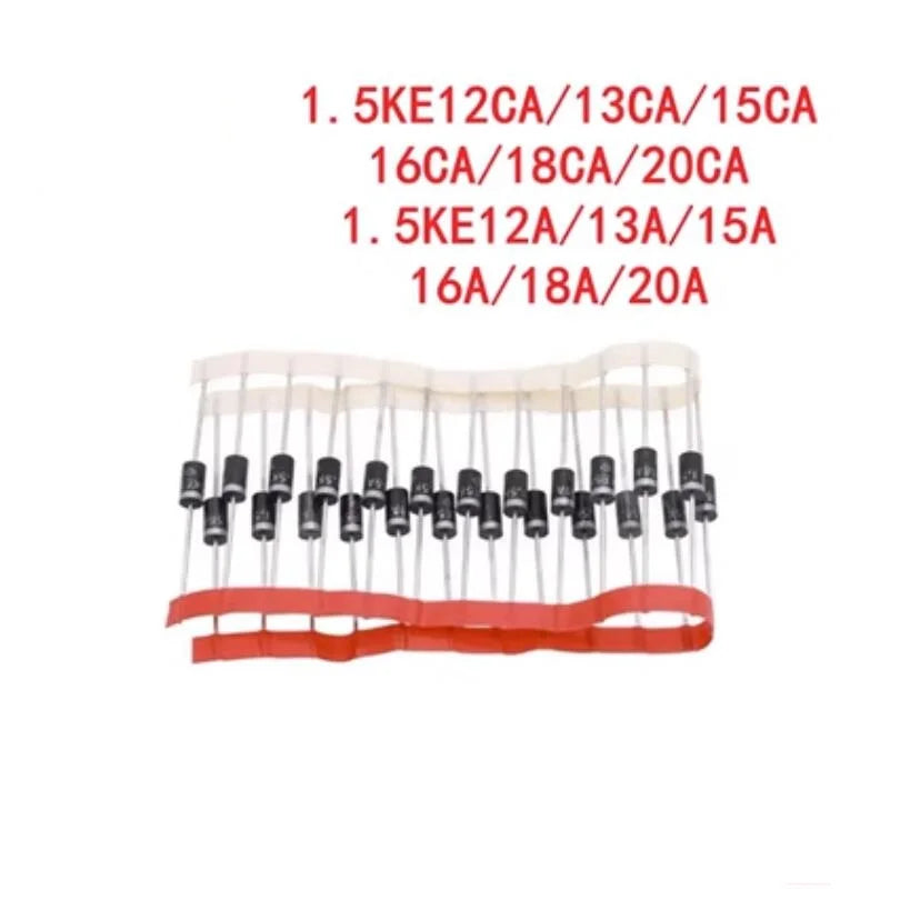 20PCS 1.5KE12CA 1.5KE15CA 1.5KE16CA 1.5KE18CA 1.5KE20CA 1.5KE22CA 1.5KE24CA TVS Diode 1.5KE/12CA/15CA/16CA/18CA/20CA/22CA/24CA