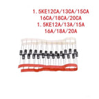 20PCS 1.5KE12CA 1.5KE15CA 1.5KE16CA 1.5KE18CA 1.5KE20CA 1.5KE22CA 1.5KE24CA TVS Diode 1.5KE/12CA/15CA/16CA/18CA/20CA/22CA/24CA