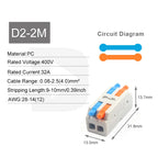 10PCS 2/3 in 2/3 out Quick Wire Connector Universal Compact SPL 222 223 Lever Push-in Electrical Cable Terminal Led Strip Light