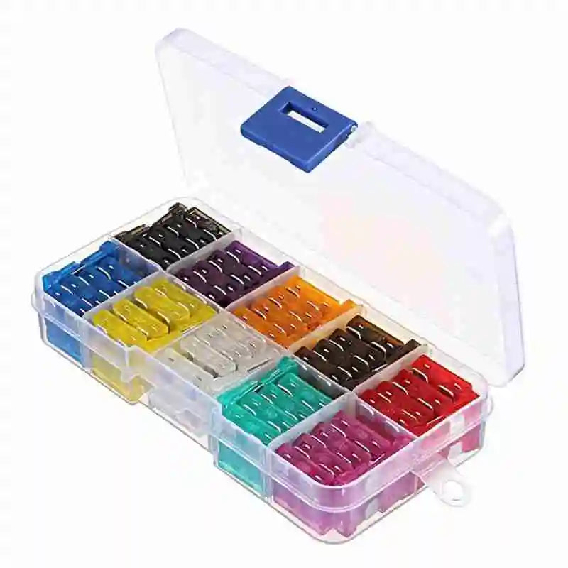 50/100Pcs Car Fuses Kit Assorted Auto Truck Standard Blade Fuse Assortment 2A 3A 5A 7.5A 10A 15A 20A 25A 30A 35A Auto Fuse
