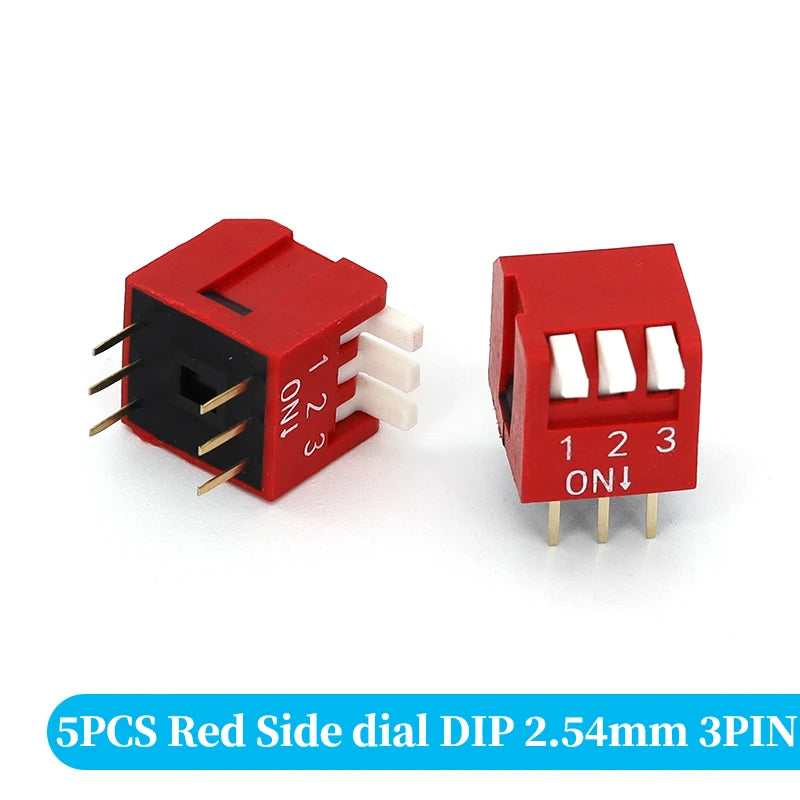 5PCS Slide Type Switch Module 1 2 3 4 5 6 7 8 10PIN /1.27/2.54mm Position Way DIP/SMD Pitch Toggle Switch Blue Snap Switch Dial