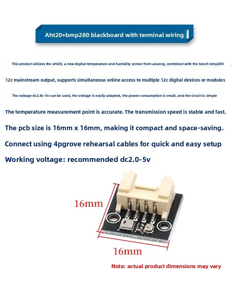 Easy-Integration BMP180 BME280 AHT20 Sensor High Precision Barometric Pressure Altimeter