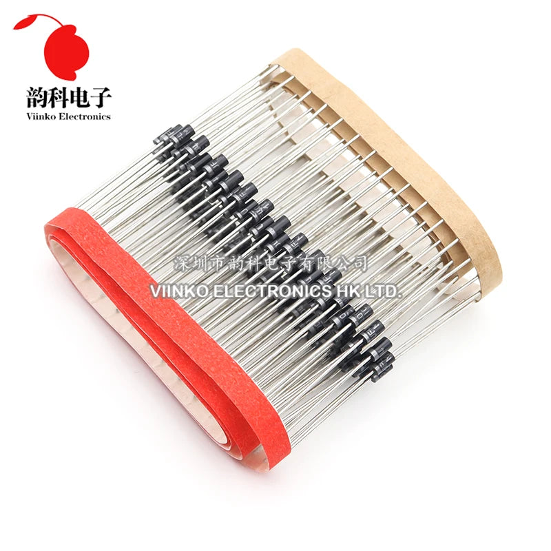 100pcs UF4007 FR107 FR207 RL207 1N4937 1N5392 1N5399 1N5817 1N5818 1N5819 UF4005 UF4004 FR104 FR157 RL257 Rectifier Diode
