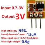 0.7-5V to 3V/3.3V/5V Boost Converter Module 95% Efficiency for AA/AAA Battery Motor Breadboard Power Supply With/Without Pin