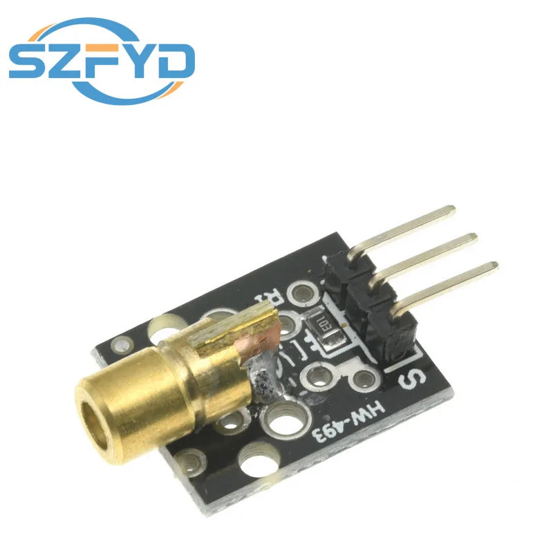 1/5/10pcs KY-008 3pin 650nm Red Laser Transmitter Dot Diode Copper Head Sensor Module for Arduino AVR PIC Compatible MEGA 2560