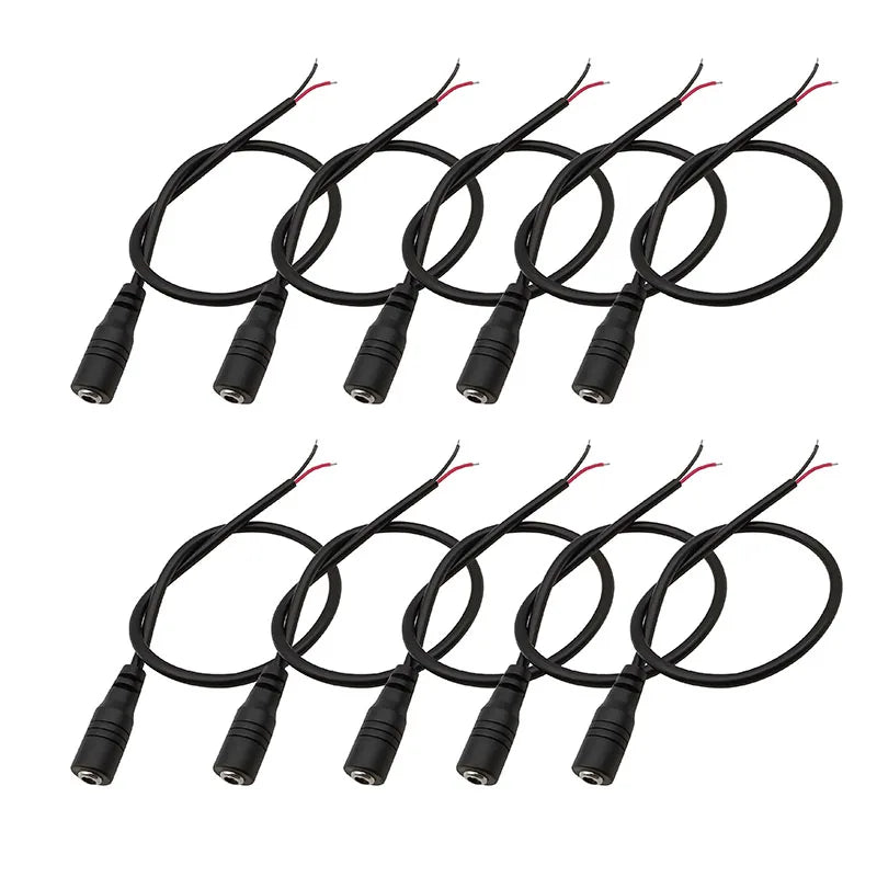 DC 3.5mm X 1.35mm Male Plug Female Jack DC Power Charging Cable Connector DC Power Wire Pigtail for CCTV Camera LED Strip Light