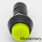 6pcs 12mm Momentary Button SPST ON/Off AC 250V/1.5A 125V/3A, Versatile Lock Free mini Round Button